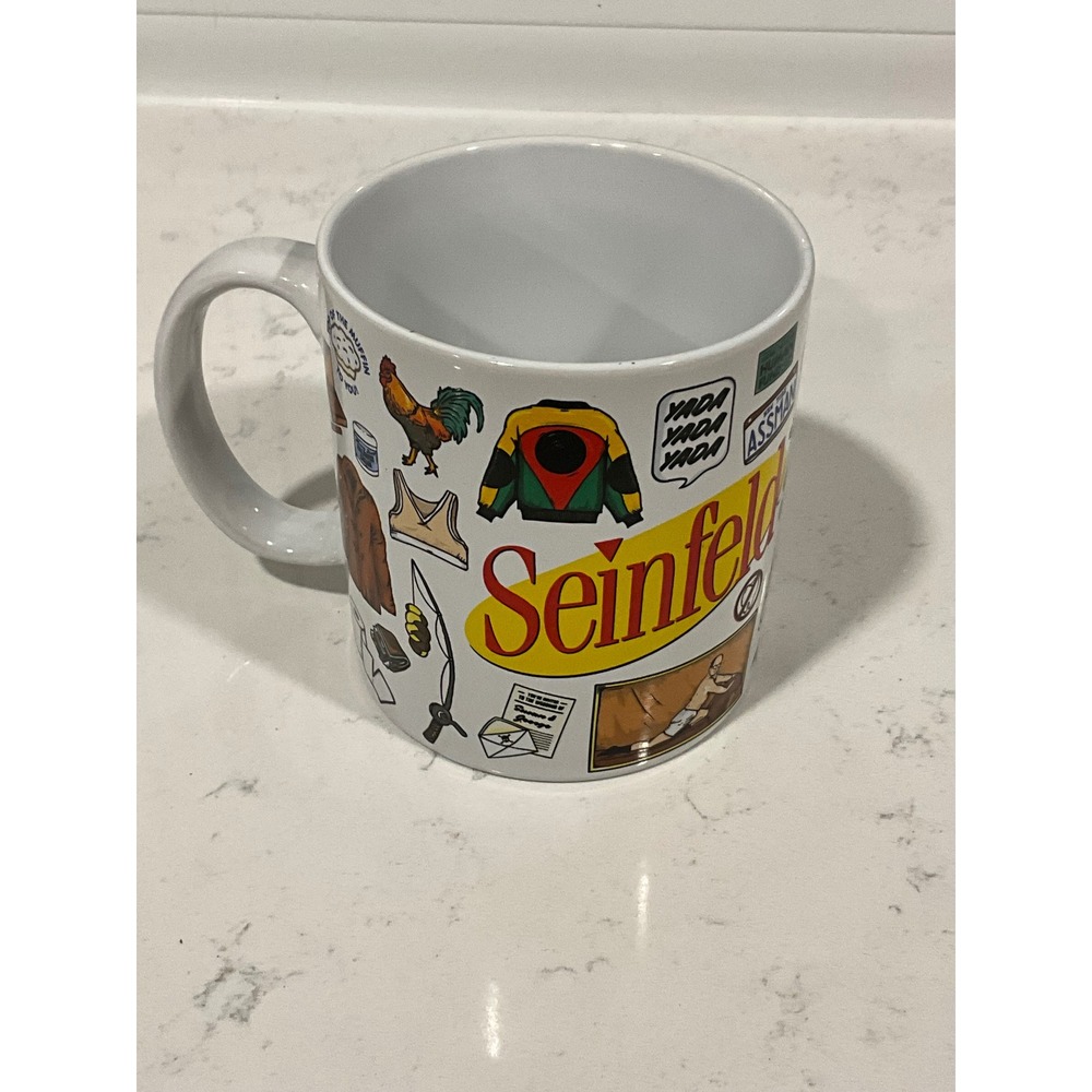 Seinfeld Silver Buffalo 20oz Ceramic Mug Iconic Show References All Over Print